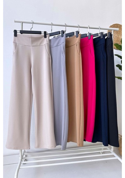 Kahijab Krep Korsaj Bol Paça Pantolon - Fuşya Fuşya