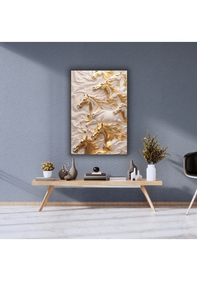 Gold Temalı Dekoratif Cam Tablo -30