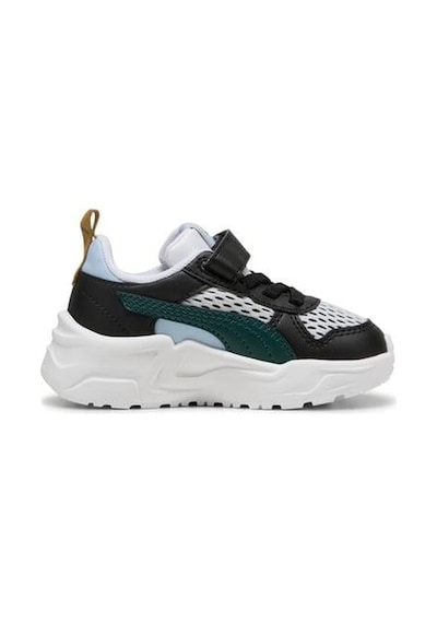 Puma Trinity 2 Lt Run Fun Ac+ Inf Unisex Bebek Sneaker Ayakkabı Siyah Beyaz