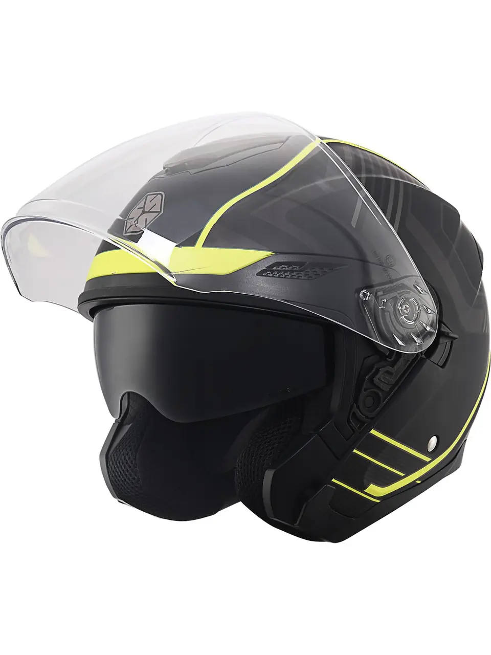 Cavalry Yarım Kask - Güneş Vizörlü, Intercom Uyumlu, Dot & Ce Onaylı Mat Siyah Gri - Neon - Siyah Cavalry Yarım Kask - Güneş Vizörlü, Intercom Uyumlu, Dot & Ce Onaylı Mat Siyah Gri - Neon - Siyah