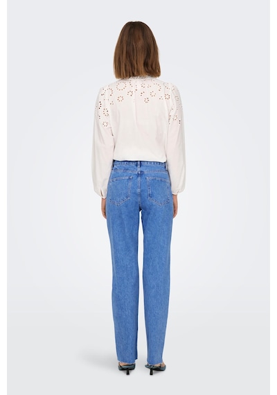Only 15336776 Onlrıley Ex Hw Rw Str Dot006 Dnm Kadın Jean Pantolon Special Bright Blue Denim