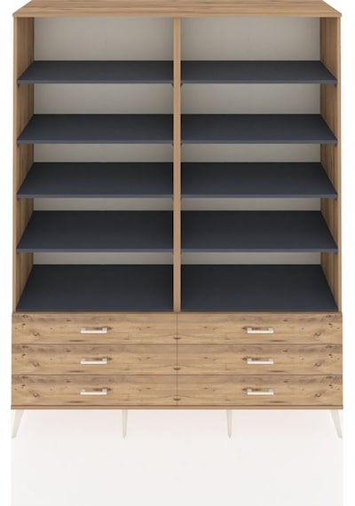 Hyperion Gardrop 10 Raflı 6 Çekmeceli 176x44x221 Çam-antrasit/çam Antrasit/çam Hyperion Gardrop 10 Raflı 6 Çekmeceli 176x44x221 Çam-antrasit/çam Antrasit/çam