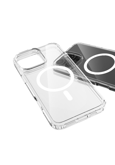 Apple Uyumlu iPhone Buff 16 Pro Max Magsafe Air Hybrid Şeffaf Kılıf
