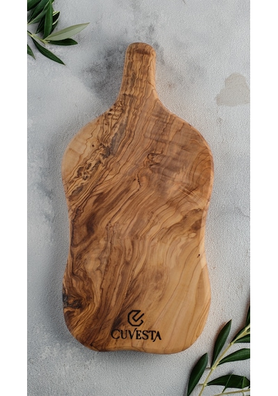 Zeytin Ağacı El Yapımı Sunum Kesme Tahtası 32x15 Cm Ahşap