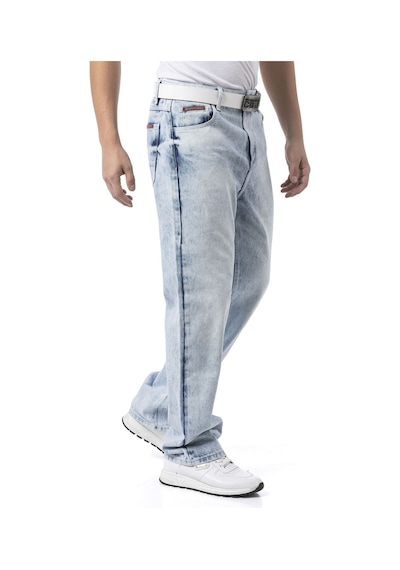 Erkek Baggy Fit Rahat Kesim Streetwear Tarz Pantolon Cd903 Buz Mavisi