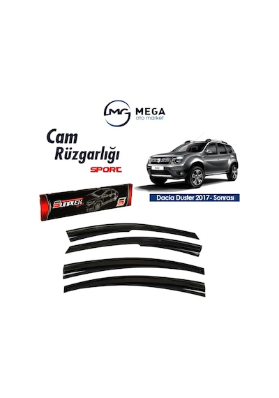 Dacia Duster 2017- Sonrası Mugen Tip Cam Rüzgarlık Sunplex