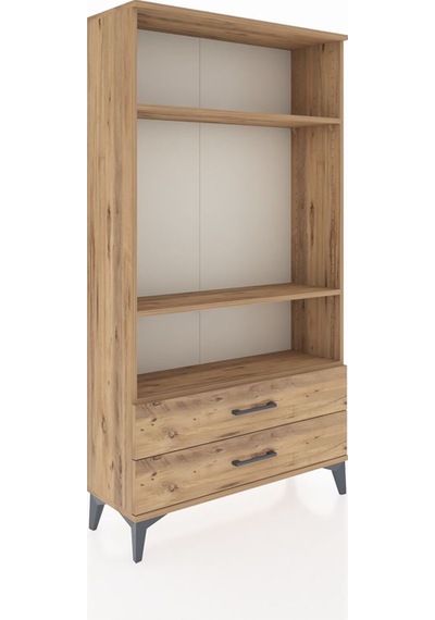 Arges Dolap 3 Raflı 2 Çekmeceli 88x30x163 Çam-çam Atlas Çam