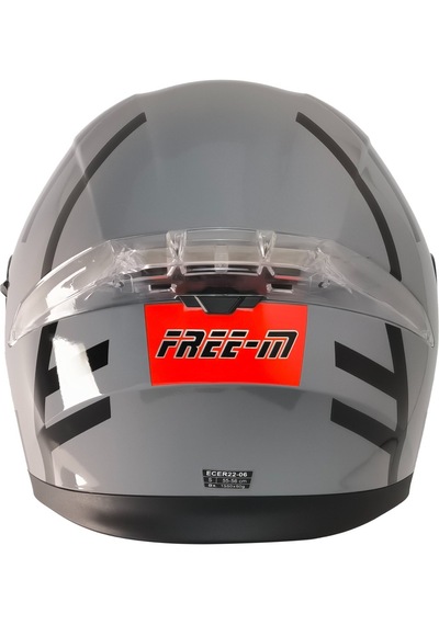 Free-m 965 Upset Nardo Gri-siyah Çene Açılır Kask