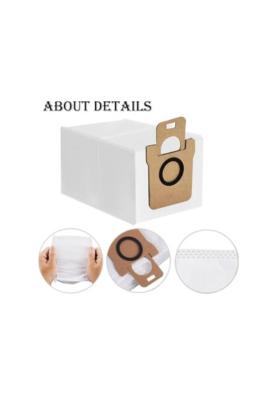 8 Adet Elektrikli Süpürge Torbası, Xiaomi X10+/x20+ İle Uyumlu, 2,5 L Büyük Kapasiteli Toz Torbası, Dreame L10s Ultra/l20 Ultra/l10 Ultra Robot Elektrikli Süpürge İçin, Toz Torbası Yedek Çanta