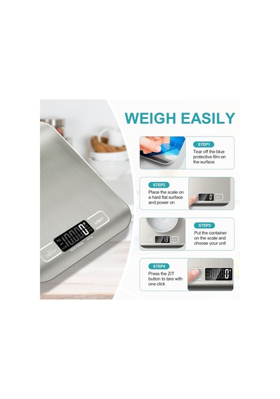 Platin Mutfak Terazisi Dijital Tartı Hassas Lcd Ekranlı 5 Kg Diğer