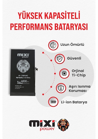 Apple Uyumlu iPhone 15 Plus  Yüksek Kapasiteli Batarya, Pil Sağlığı Yüzdesi Gösterir,