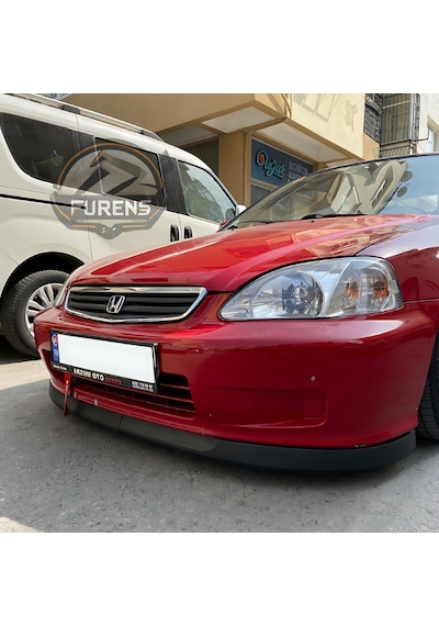 Honda Civic İes 1996-2001 Uyumlu H Lip Esnek Ön Lip 2 Parça Karlık Ön Ek Tampon Altı Dill