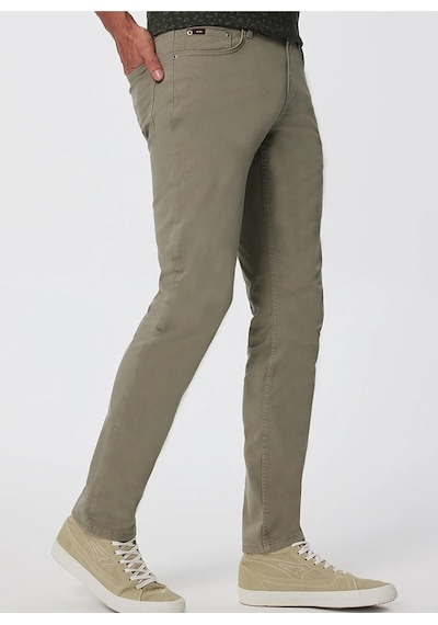 Digital Jeans Dar Kesim Erkek Likralı Açık Gri Kot Pantol Açık Haki Açık Gri