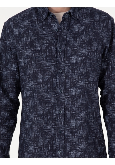 Pierre Cardin Erkek Lacivert Gömlek Desenli 50292130-vr033