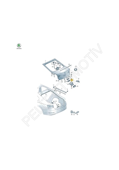 Superb Bagaj Açma Butonu Kameralı 3v0827566g 2015-2022