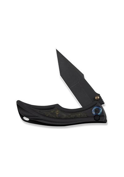 We Knife Tighe Down Black Titanium Integral Handle With Black & Yellow Carbon Fiber Inlay Black Stonewashed Bohler M390 Blade Tanto Kamp Çakı Siyah We Knife Tighe Down Black Titanium Integral Handle With Black & Yellow Carbon Fiber Inlay Black Stonewashed Bohler M390 Blade Tanto Kamp Çakı Siyah