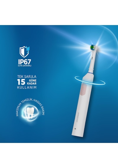 Polosmart Psc82 Şarjlı 5 Modlu Ip67 Suya Dayanıklı Diş Fırçası Pembe Şarjlı