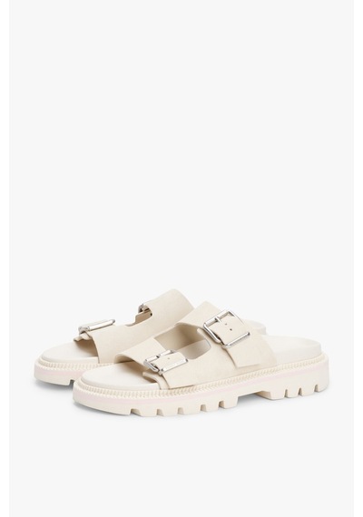 Kadın Double Strap Sandal Suede Terlik En0en02797acg Bej