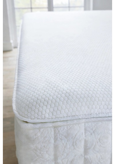 Sıvı Geçirmez 4 Köşe Lastikli Honeycomb Desenli Yatak Alezi Nefes Alan Microfiber Yatak Koruyucu Alez Beyaz Tek Kişilik - Çift Kişilik