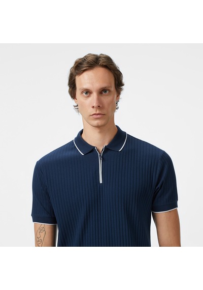 Nautica Erkek Lacivert Classic Fit Polo Yaka T-shirt Düz K55345t Lacivert