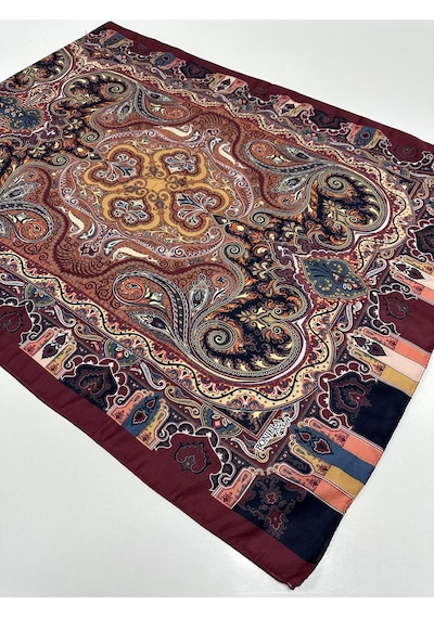 Bonjela Soft Pamuklu Şal Etro Desen Lbs1712-41744 Çok Renkli