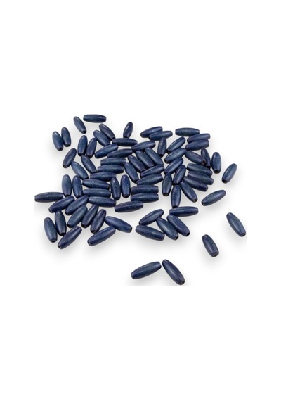 12 Mm Arpa Lacivert 22x6 Mm Ahşap Boncuk 35 Gr 70 Adet