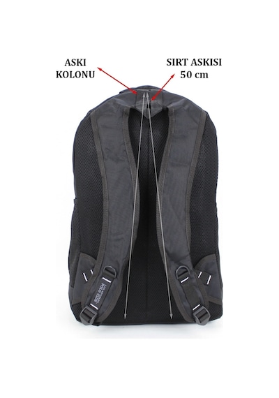 Case Club Polo Club Büyük Boy Sırt Çantası Yarı Dağcı Ve Seyahat Çantası 50 Lt Siyaha Mavi