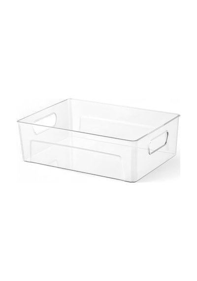 Kırılmaz Ultra Dayanıklı Buzdolabı Düzenleyici Organizer Kutu Şeffaf - 28x19x9cm 811 Diğer