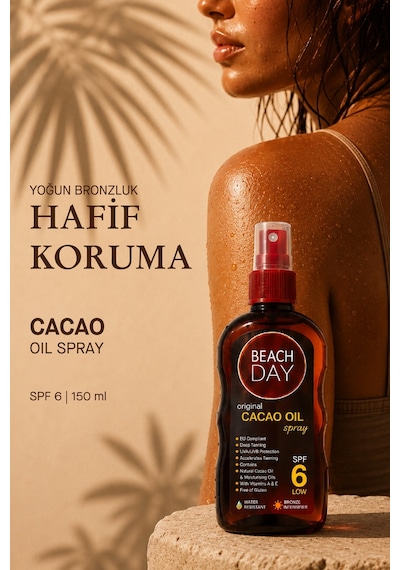 Beach Day Kakao Yağı Özlü SPF 6 Bronzlaştırıcı Sprey 150 ML