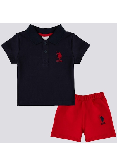U.S. Polo Assn. Lisanslı Collar Lacivert Erkek Bebek Takımı 5274-43211 Lacivert