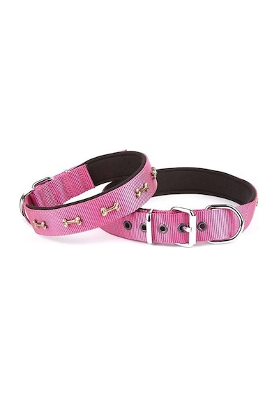Doggie Comfort Dokuma Kemikli Köpek Boyun Tasması L Mor 3x47