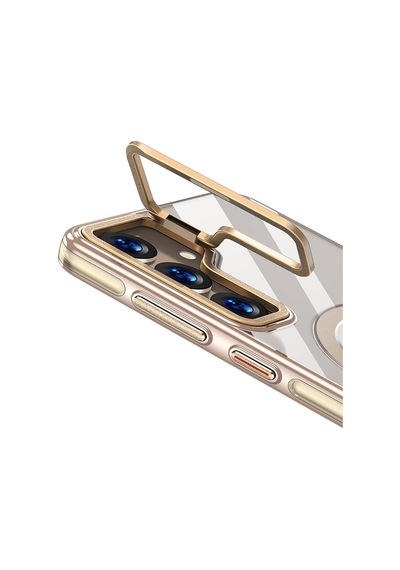 Wlons Galaxy S24 Uyumlu Kılıf Magsafe Şarj Özellikli Şeffaf Görünüm Wlons Standlı Efsane Kapak