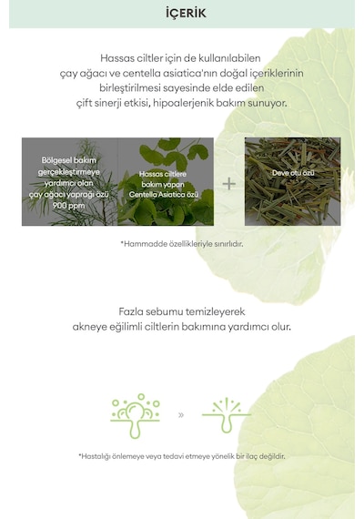 Missha Nonco Tea Tree Cleansing Foam Sivilceli Ciltler için Çay Ağacı İçeren Yüz Yıkama Köpüğü 130 ML