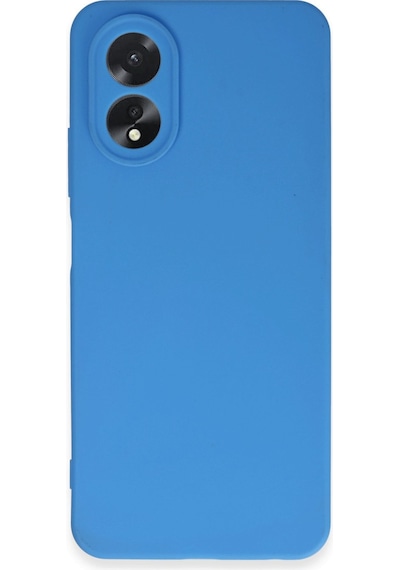Oppo A38 Uyumlu Kılıf First Silikon - Mavi