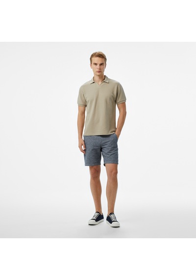 Nautica Erkek Bej Classic Fit Polo Çizgili K55310t Bej