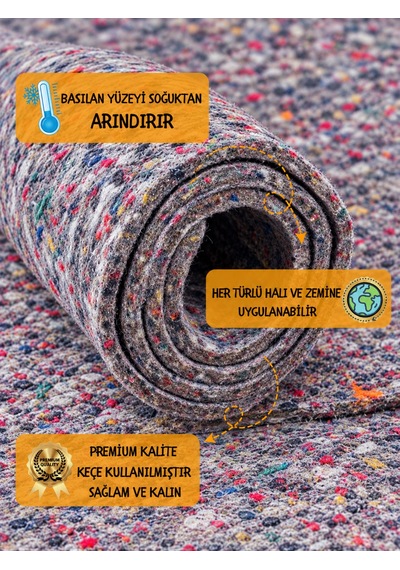 Beylini Beylini Halı Altı Keçesi Yalıtım Ve Dolgu Keçesi Soğuğu Keser Koruyucu Ses Isı Hava 8 Mm Gri
