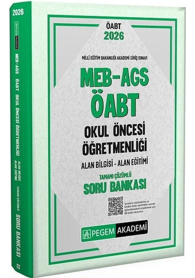 Pegem 2026 Öabt Meb-ags Okul Öncesi Öğretmenliği Soru Bankası Çözümlü Pegem Akademi Yayınları