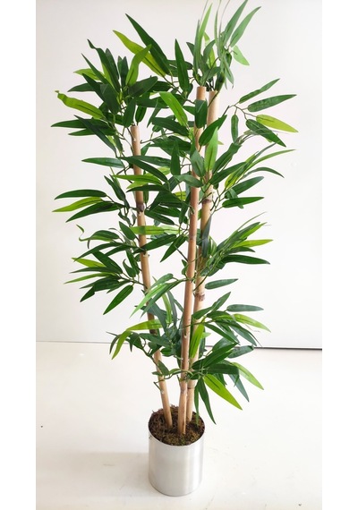 Rüzgar Yapay Çiçekçilik 100 Cm 3 Lü Bambu Yeşil