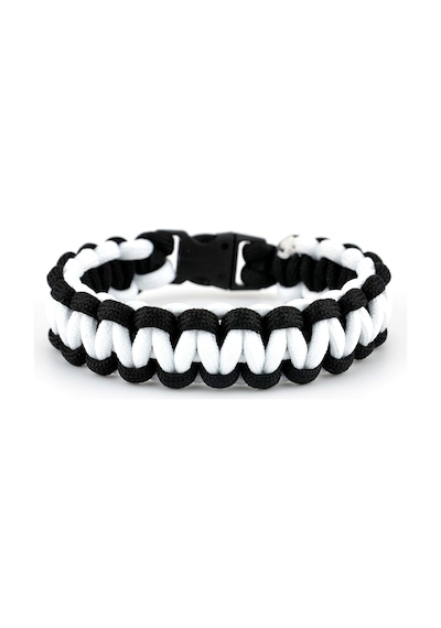 Siyah Beyaz Paracord Bileklik - Par0033 Çok Renkli