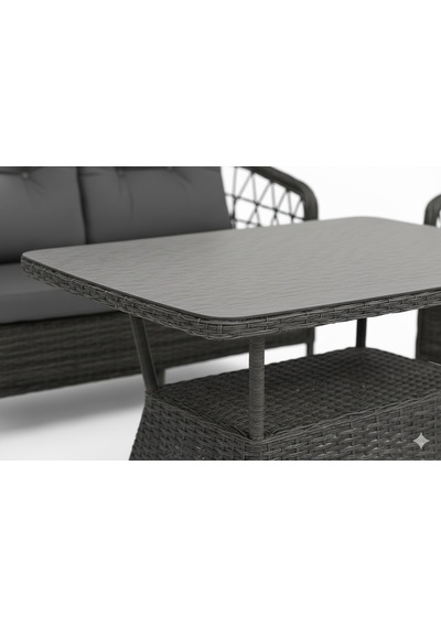 Liv Palmiye Lüks Rattan Bahçe Oturma Grubu, 4 Kişilik Antrasit Gri Polipropilen Balkon Seti, Montajsız, Minderli Antrasit Liv Palmiye Lüks Rattan Bahçe Oturma Grubu, 4 Kişilik Antrasit Gri Polipropilen Balkon Seti, Montajsız, Minderli Antrasit