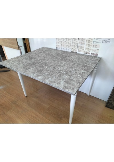 110 X 45 Katlanır Masa Gri Mermer Desen