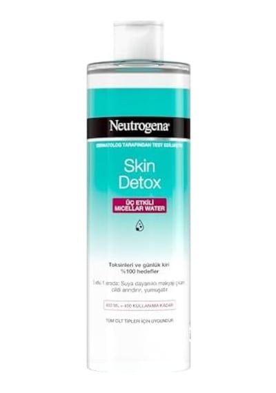 Skin Detox Micellar Water 3&apos Ü 1 Arada Nazik Temizleyici Kir Ve Makyaj Temizleme Suyu Yüz Göz Dudak İçin 400 Ml