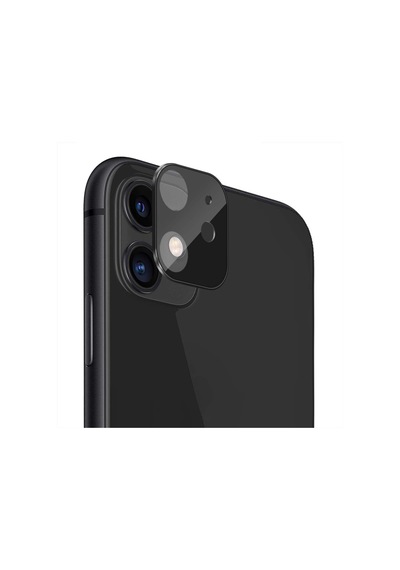 Apple iPhone 11 6.1'' Kamera Lens Koruma Camı V2 Siyah iPhone 11 İle Uyumlu Ekran Koruyucu Diğer