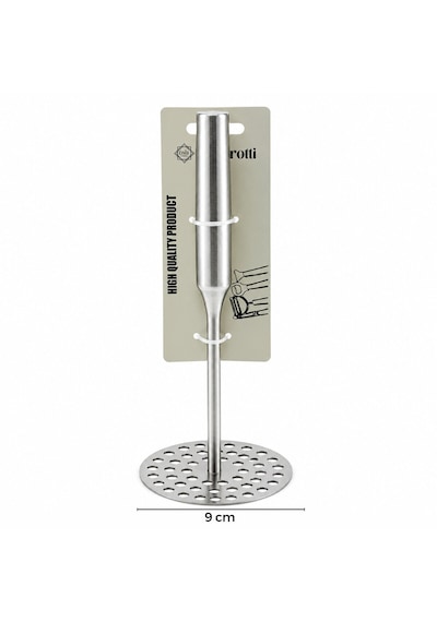 Lunaev Yuvarlak Çap : 8 Cm Metal Saplı - 11.5 Cm Metal Patates Ezici Toplam Uzunluk : 26.5 Cm 12v