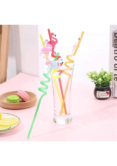 5 Parça Renkli Pipet Seti - Emojili Kokteyl- Çuk Pipeti Temizleme Fırçalı +0