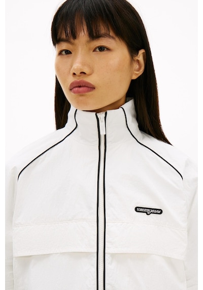 Tommy Hilfiger Tjw Kadın Piping Nylon Track Beyaz Rüzgarlık-ceket-13669 Beyaz
