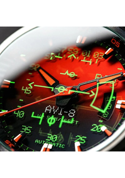 Avı-8 Hawker Harrier Hud Av-4117-03 Otomatik Erkek Kol Saati Gri