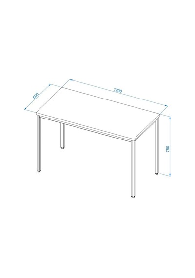 Arpelia Çalışma Masası 120x60x75 Cm Çok Renkli