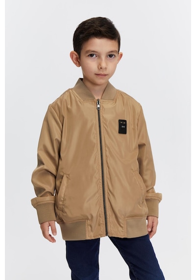 Benitto Kids Erkek Çocuk Çift Taraflı Mevsimlik Yağmurluk Ceket 51326 Kahve