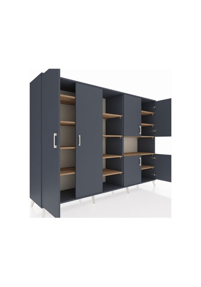 Hyperion Dolap 13 Raflı 6 Kapaklı 220x44x163 Antrasit-antrasit/çam Antrasıt/atlas Çam - Antrasıt Hyperion Dolap 13 Raflı 6 Kapaklı 220x44x163 Antrasit-antrasit/çam Antrasıt/atlas Çam - Antrasıt